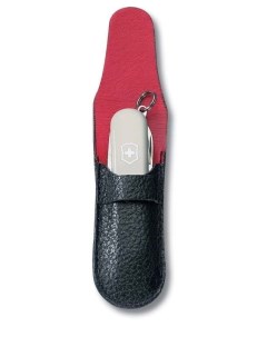 Чехол для ножей брелоков 58 мм толщиной 2 3 уровня кожаный чёрный Victorinox