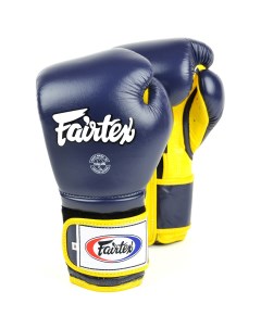 Боксерские перчатки Boxing gloves BGV9 Blue Yellow 10 унций Fairtex