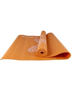 Коврик для йоги и фитнеса AYM01 оранжевый с рисунком 173 см 4 мм Atemi