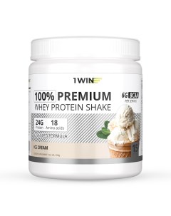 Протеин 100 Premium Whey Protein Shake Белковый коктейль для похудения Пломбир 450г 1win