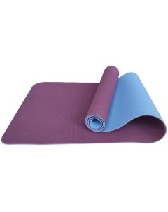 Коврик для йоги E33589 фиолетово голубой 183 см 6 мм Спортекс