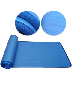 Коврик для йоги и фитнеса в чехле синий с кантом 183х61х1см Nbk