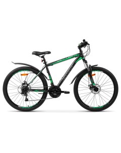 Велосипед Quest Disk 2022 18 черно зеленый Аист