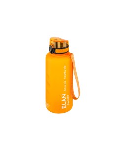 Бутылка для воды Style Matte 1 5 л 10х10х28 5 см углубления оранжевая Elan gallery