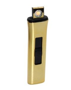 Зажигалка электронная USB спиральная золотая Lighters