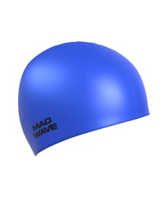Шапочка для плавания Metal Silicone Solid blue Mad wave