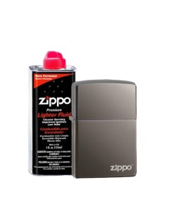 Набор Зажигалка Classic Black Ice Топливо 125 мл Zippo