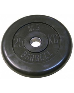 Диск для штанги Стандарт 25 кг 26 мм черный Mb barbell