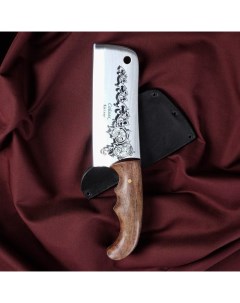 Нож кавказский разделочный Сайгак с чехлом сталь 40х13 рукоять орех 14 см Кизляр