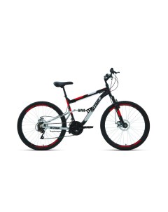 Велосипед MTB FS 26 2 0 disc 2021 18 черный красный Altair