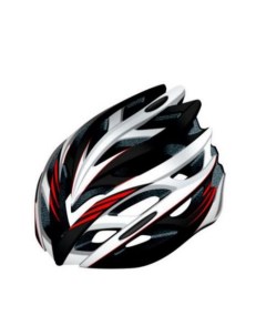 Шлем велосипедный защитный FSD HL008 размер L красно чёрно белый Stels