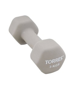Неразборная гантель неопреновая PL5501 1 x 3 кг серый Torres