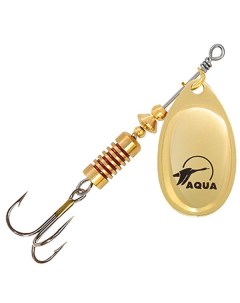 Блесна для рыбалки AGLIA 10 0g лепесток 4 цвет A1 06 золото 5 штук в комплекте Aqua