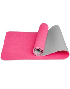 Коврик для йоги ТПЕ 183х61х0 6 см розово серый E39309 Спортекс