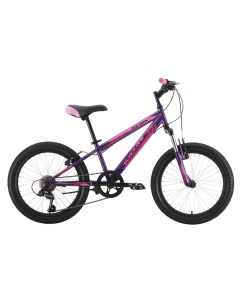 Велосипед Ice Girl 20 2022 10 фиолетовый розовый Black one