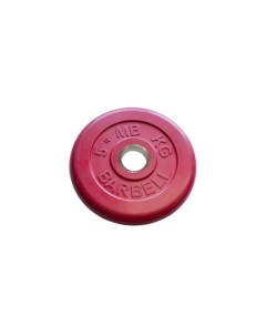 Диск для штанги Стандарт 5 кг 51 мм красный Mb barbell
