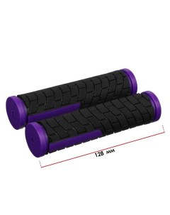 Грипсы 128 мм посадочный диаметр 22 2 мм цвет чёрный фиолетовый Dream bike