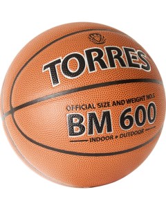 Мяч баскетбольный BM600 B32025 р 5 темно коричневый черн Torres