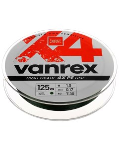 Шнур плетёный Vanrex х4 BRAID Moss Green диаметр 0 17 мм тест 7 3 Lucky john