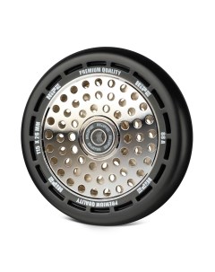 Колесо для самоката Wheel 115 мм черное серебристое Hipe