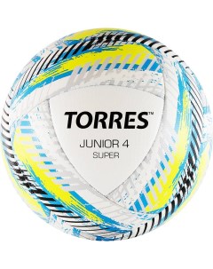 Футбольный мяч Junior 4 white yellow light blue black Torres