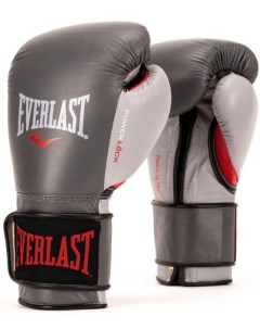 Боксерские перчатки Powerlock серые 12 унций Everlast