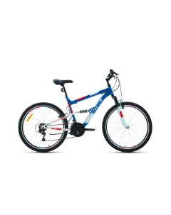 Велосипед MTB FS 26 1 0 2021 18 синий красный Altair