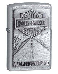 Бензиновая зажигалка Harley Davidson American Legend Emblem Street Chrome Zippo
