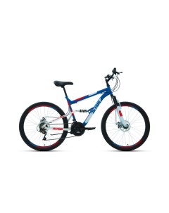 Велосипед MTB FS 26 2 0 Disc 2021 16 синий красный Altair