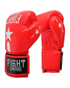 Перчатки боксёрские 10 унций цвет красный Fight empire