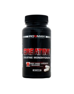 Креатин моногидрат Creatine Monohydrate для набора мышечной массы 60 капсул Ironman