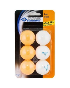 Мячики для н тенниса DONIC JADE 40 6 штук белый оранжевый Dfc