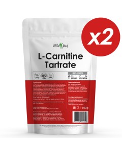 Л Карнитин тартрат 100 Pure L Carnitine Tartrate 200 грамм 2 шт по 100 г Atletic food