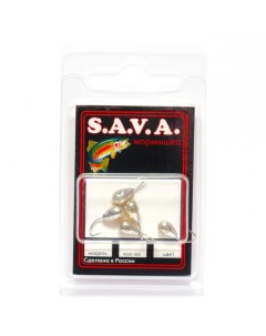Мормышка S A V A Капля с отверстием серебро 4 5 мм Sava