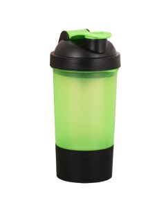 Шейкер спортивный с чашей под протеин зелёный 500 мл Nobrand