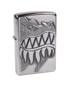 Бензиновая зажигалка 200 Fire Breathing Dragon Brushed Chrome Zippo