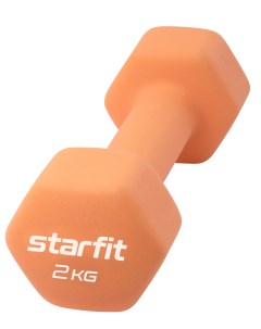 Неразборная гантель неопреновая DB 201 1 x 2 кг оранжевый Starfit