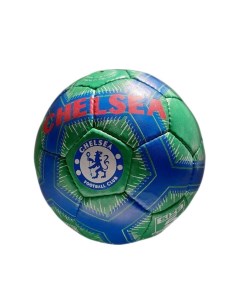Футбольный мяч с названиями клубов Челси 00117390 размер 5 синий зелёный Nobrand