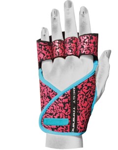 Перчатки для фитнеса и атлетики Lady Motivation Glove черный розовый бирюзовый S Chiba