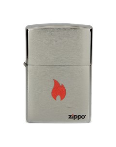 Бензиновая зажигалка 200 Flame Brushed Chrome Zippo