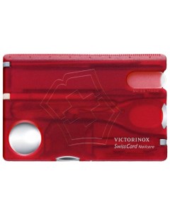 Мультитул SwissCard Nailcare красный прозрачный 13 опций Victorinox