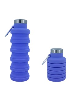 Складная силиконовая бутылка для воды 500 мл фиолетовы Nobrand