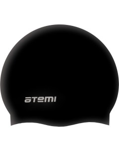 Шапочка для плавания детская до 56 см черная силикон SC301 Atemi
