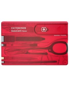 Мультитул SwissCard Classic красный 9 опций Victorinox