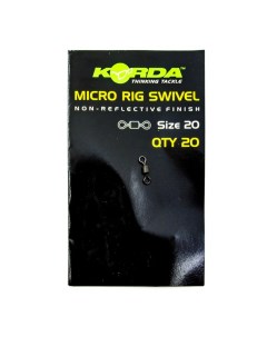 Рыболовный вертлюг Micro Rig Swivel 20 1 кг 20 шт Korda
