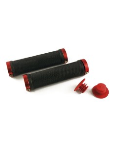 Ручки грипсы велосипедные CLO201 3 156 резиновые 130мм черно красные анодир Clarks