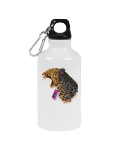 Бутылка спортивная Животные Леопард с розовым плеером Coolpodarok