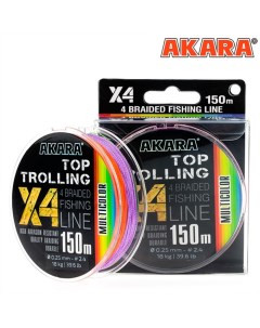 Шнур Top Trolling цвет Multicolor диаметр 0 3 мм 150 м Akara