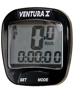 Велокомпьютер 10 функций черный Х Ventura