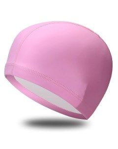 Шапочка для плавания ПУ одноцветная Розовый Milinda